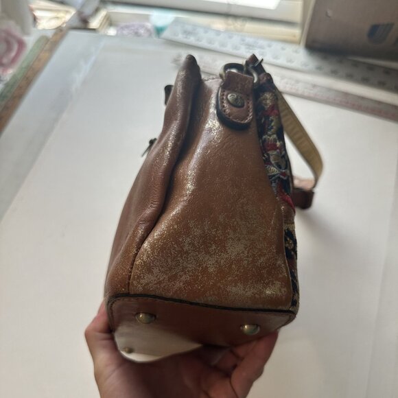 Patricia Nash Womens Leather Purse Embroidered Brown Boho Crossbody Handcrafted - Picture 9 of 13